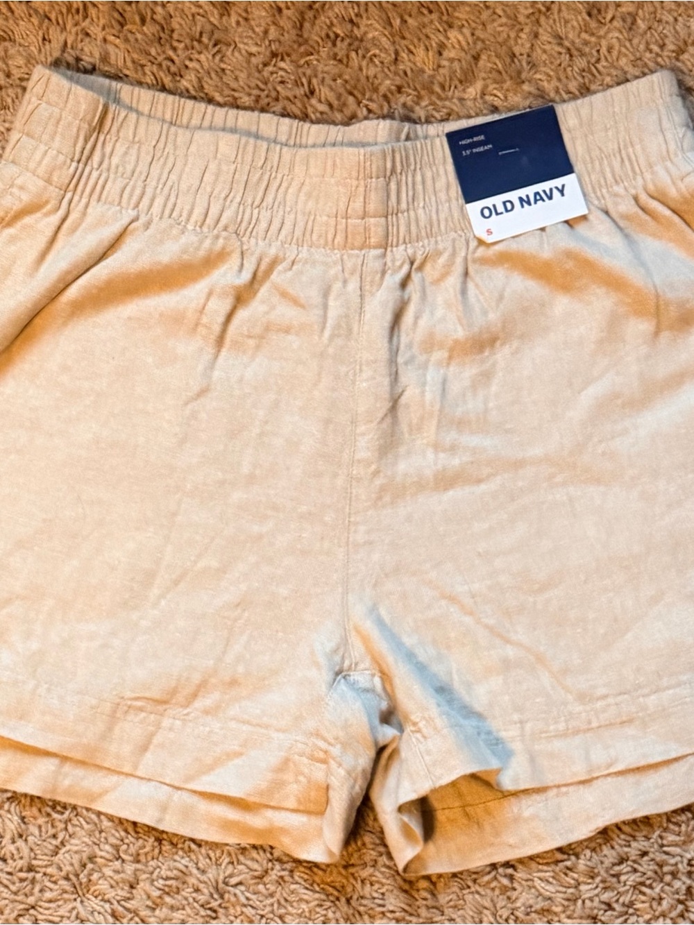 NWT Old Navy High-Waisted Linen-Blend Shorts Size S